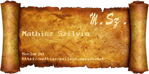 Mathisz Szilvia névjegykártya